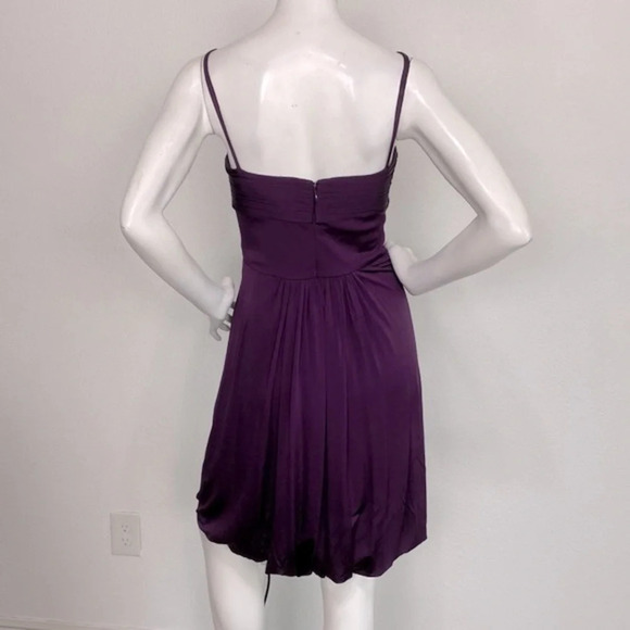 Laundry By Shelli Segal "NEW" Purple Sweetheart Neck Bubble Hem Dress Size 12 - Picture 5 of 8